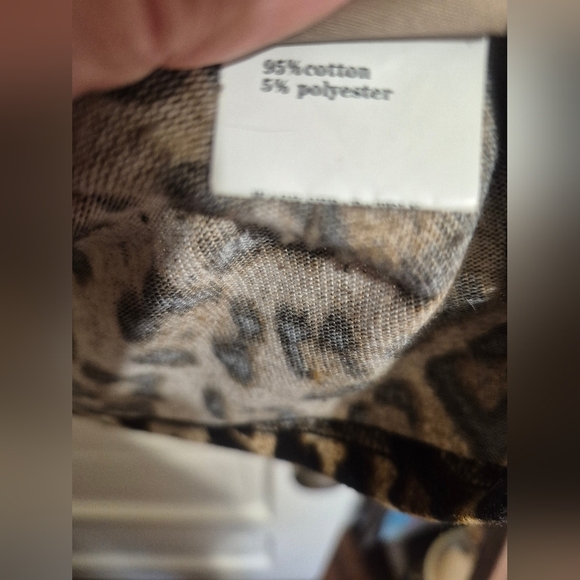 MYIFU Leopard Animal Print Cotton Button Light Cardigan Pockets Women Large - Picture 2 of 6